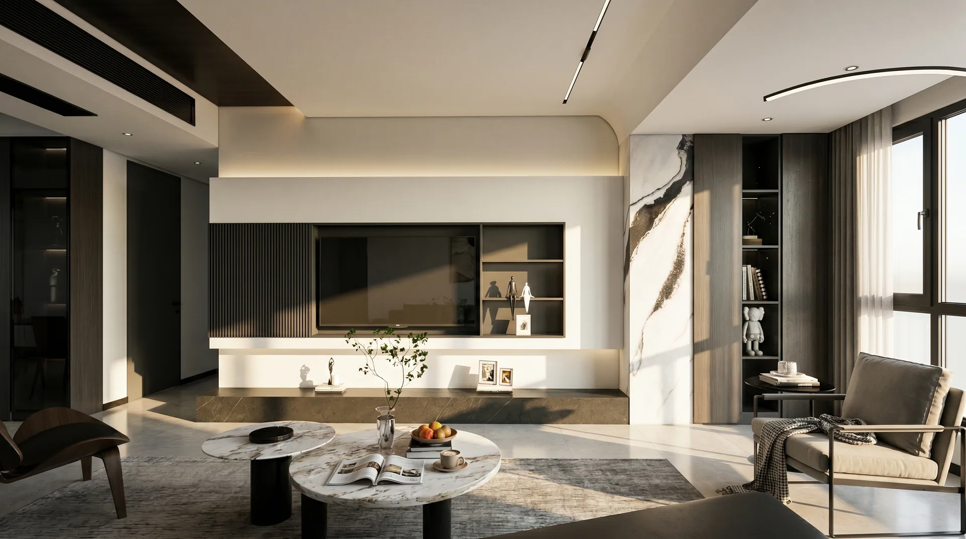 Italian minimalist light luxury residence project image